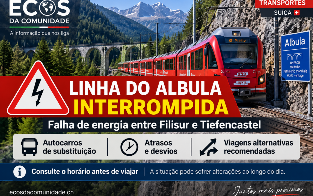 Falha de energia interrompe linha do Albula entre Filisur e Tiefencastel