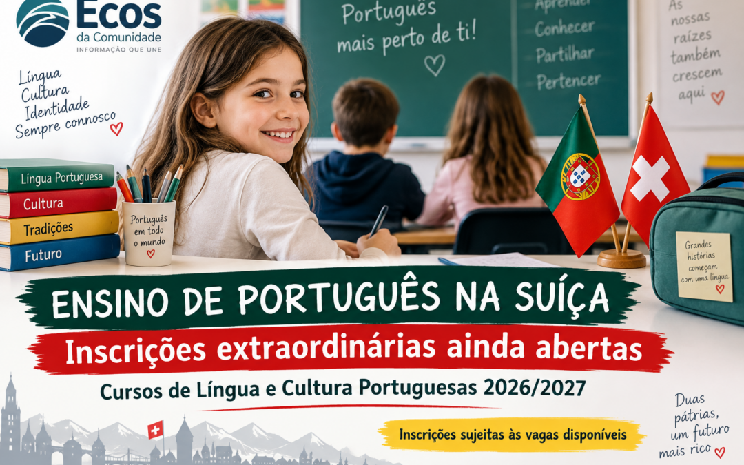 Cursos de Português na Suíça ainda aceitam inscrições extraordinárias
