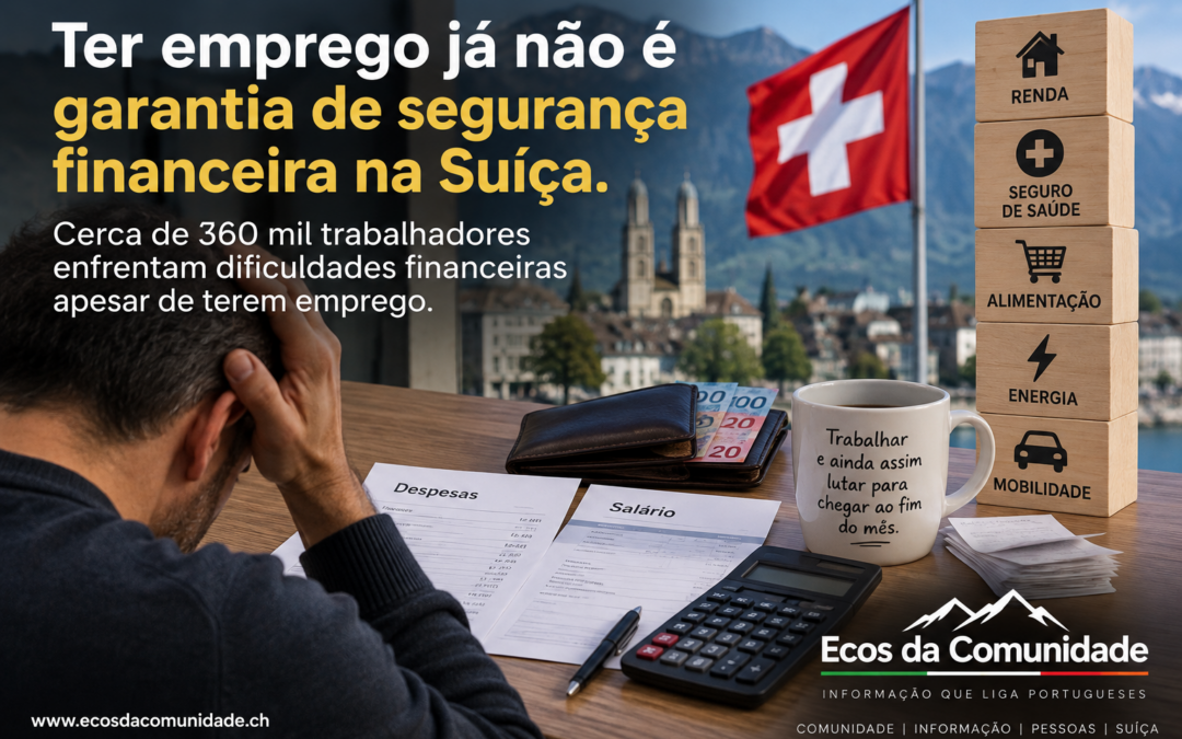 360 mil trabalhadores na Suíça enfrentam dificuldades financeiras apesar de terem emprego
