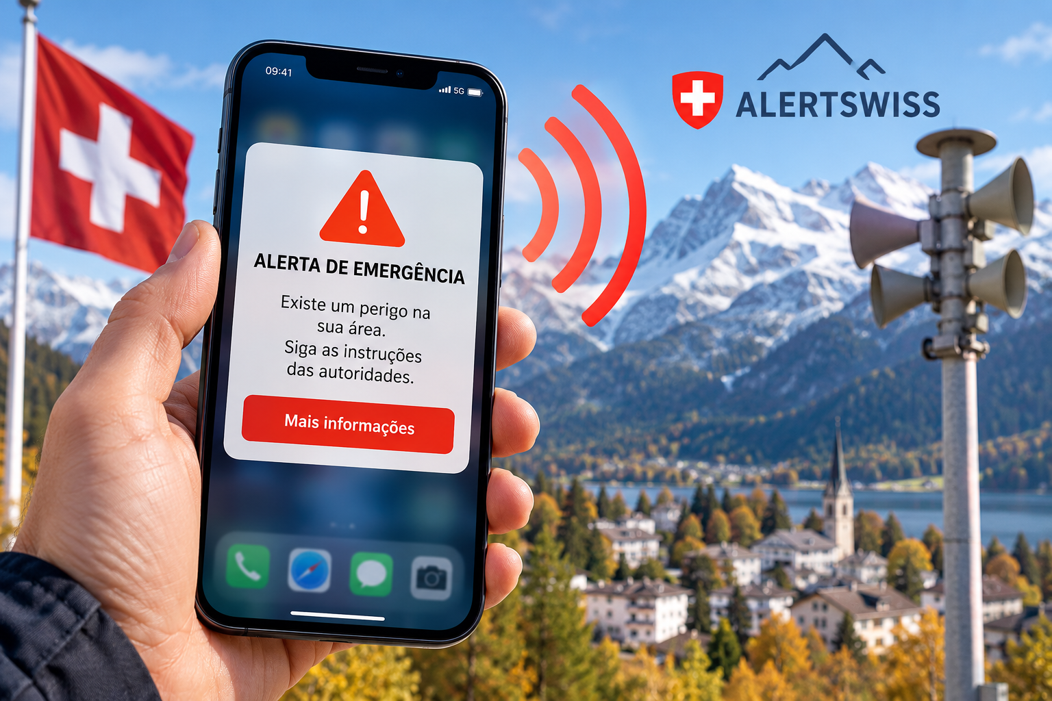 Suíça prepara alertas de emergência diretamente nos telemóveis
