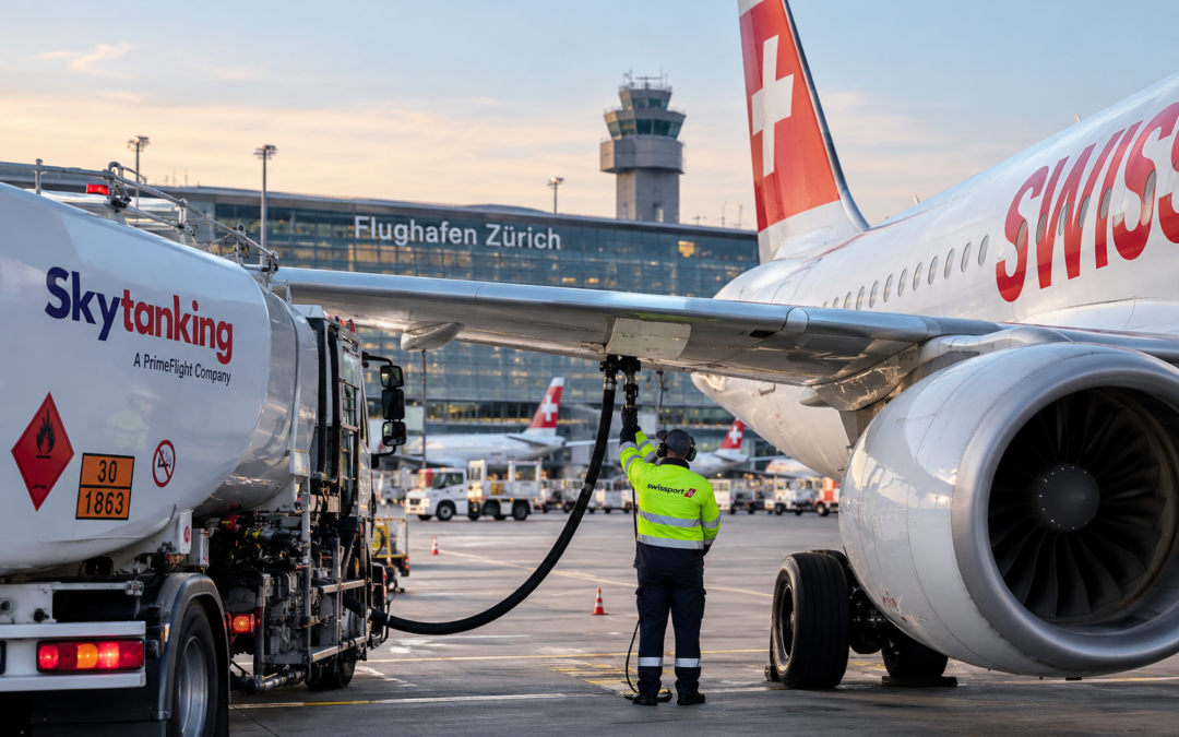 Aeroporto de Zurique recorre a reservas de emergência de combustível para garantir abastecimento