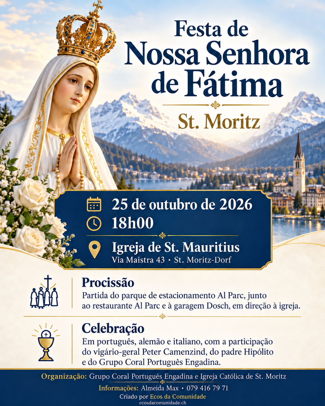 Festa de Nossa Senhora de Fátima em St. Moritz